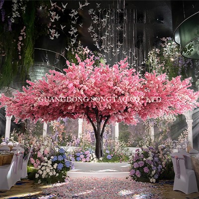Árvore comercial de flor de cerejeira artificial