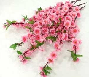 Ramos de flor de pêssego de tecido