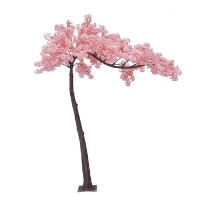 Árvore de flor de cerejeira rosa de casamento artificial