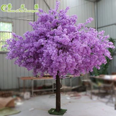 6ft roxo casamento peças centrais florescer árvores