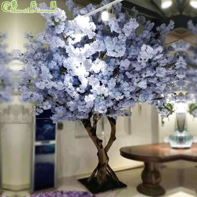 Árvores de flor de cerejeira azul artificial baratos